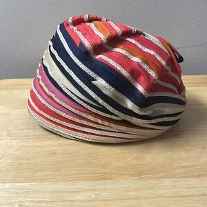Vintage 1970’s  Oleg Cassini Multi-Colored Turbin Hat